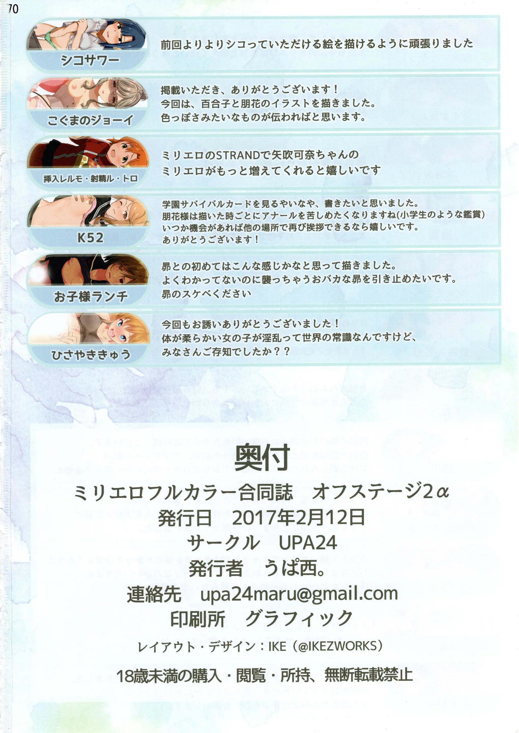 Milli Ero Full Color Goudoushi Offstage 2α | 밀리에로합동지 오프스테이지 2α