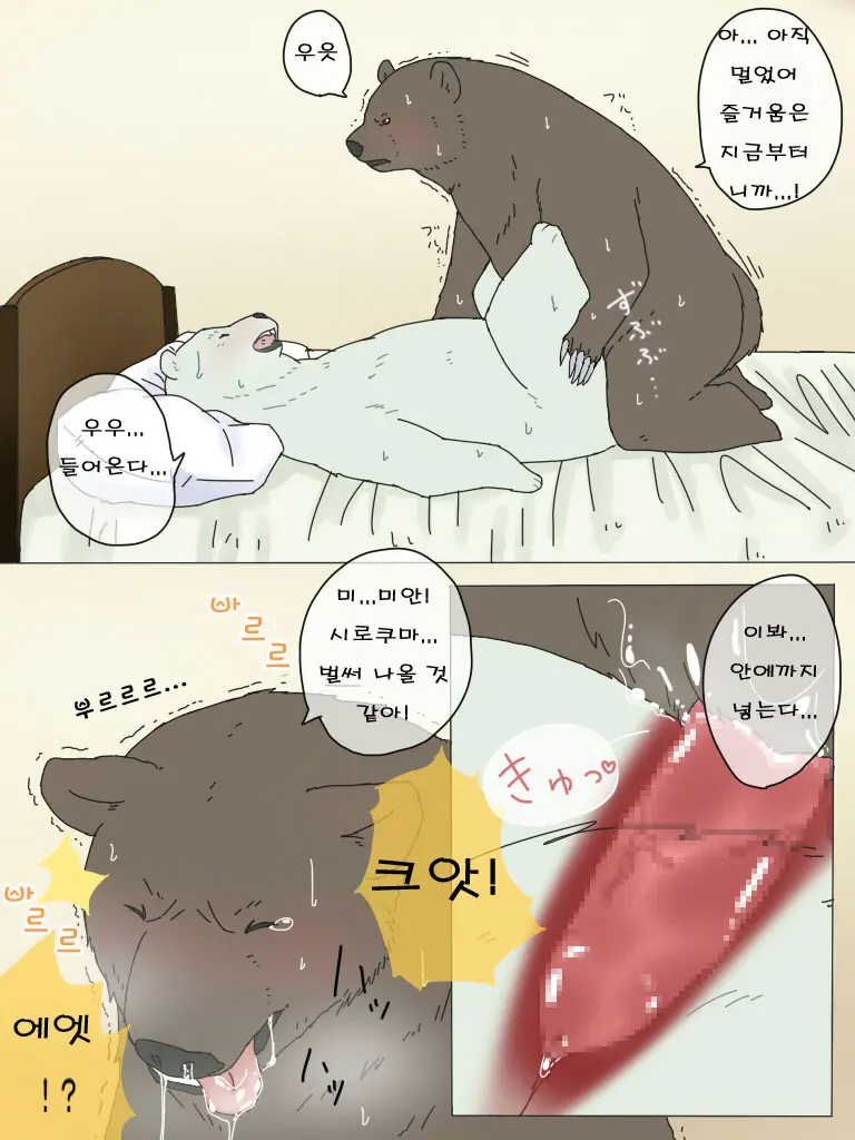 Shirokuma-San To Haiiroguma-San Ga Ecchi Suru Dake | 시로쿠마 씨와 그리즐리 씨가 섹스한 것 뿐