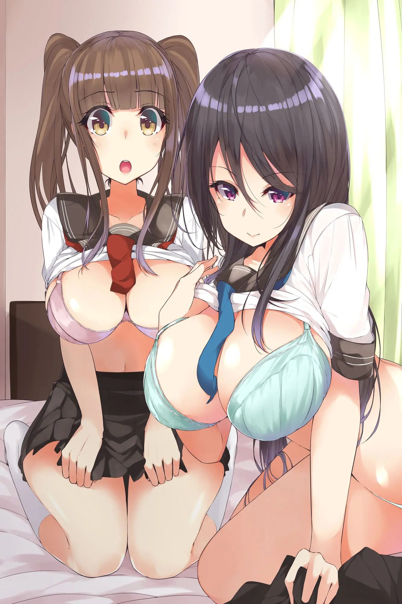 Senpai To Watashi ~ Bijin Na Senpai To Tsundere Osananajimi Ni Gouin Ni Yararechaimashita. | 선배와 나 ~ 미인 선배와 츤데레 소꿉친구한테 강제로 섹스당했습니다.