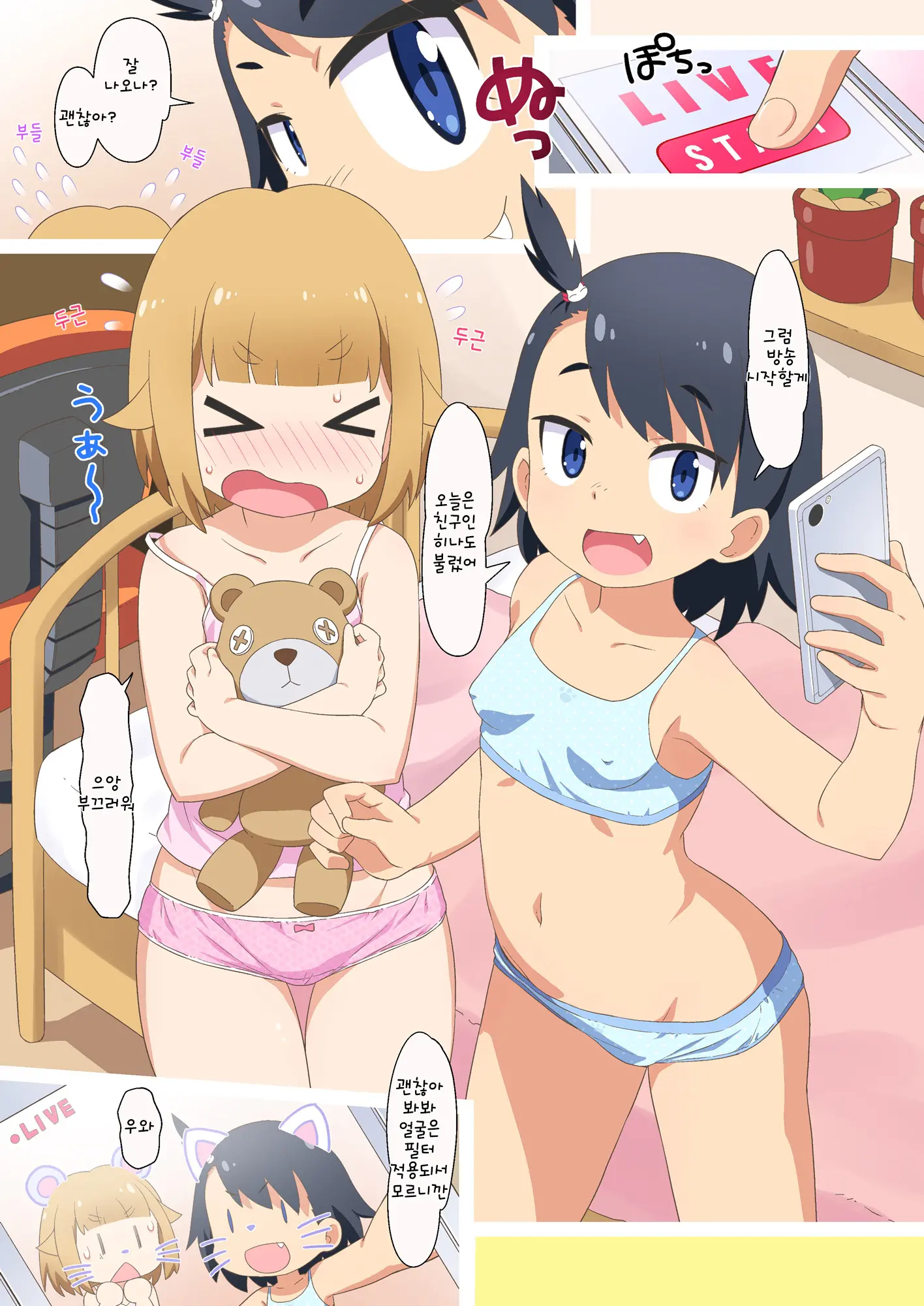 Natsumi To Hina No Ecchi Na Namahaishin Ganbaru Zo | 히나와 나츠미의 야한 생방송 열심히 하자