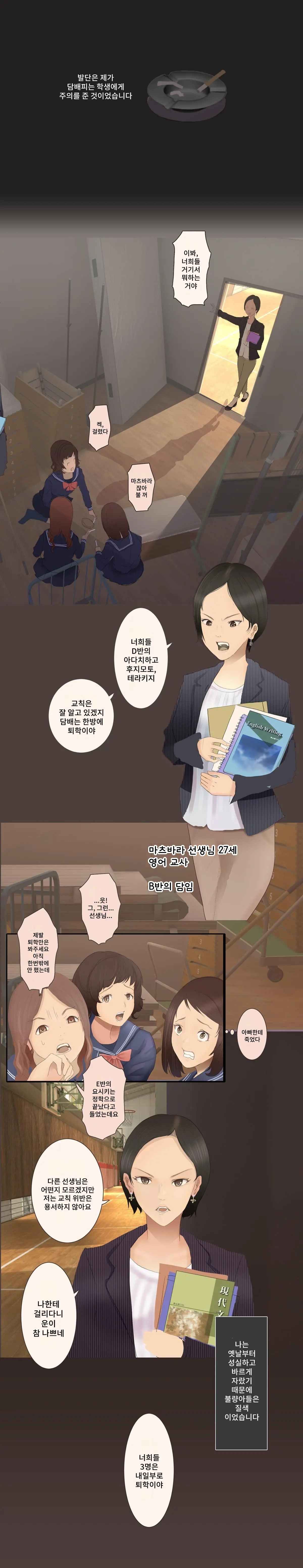 Majimena Kyoushi Ga Furyou Seito Tachi Ni Hana Tabako Kusuguri Semeni Sareru Hanashi