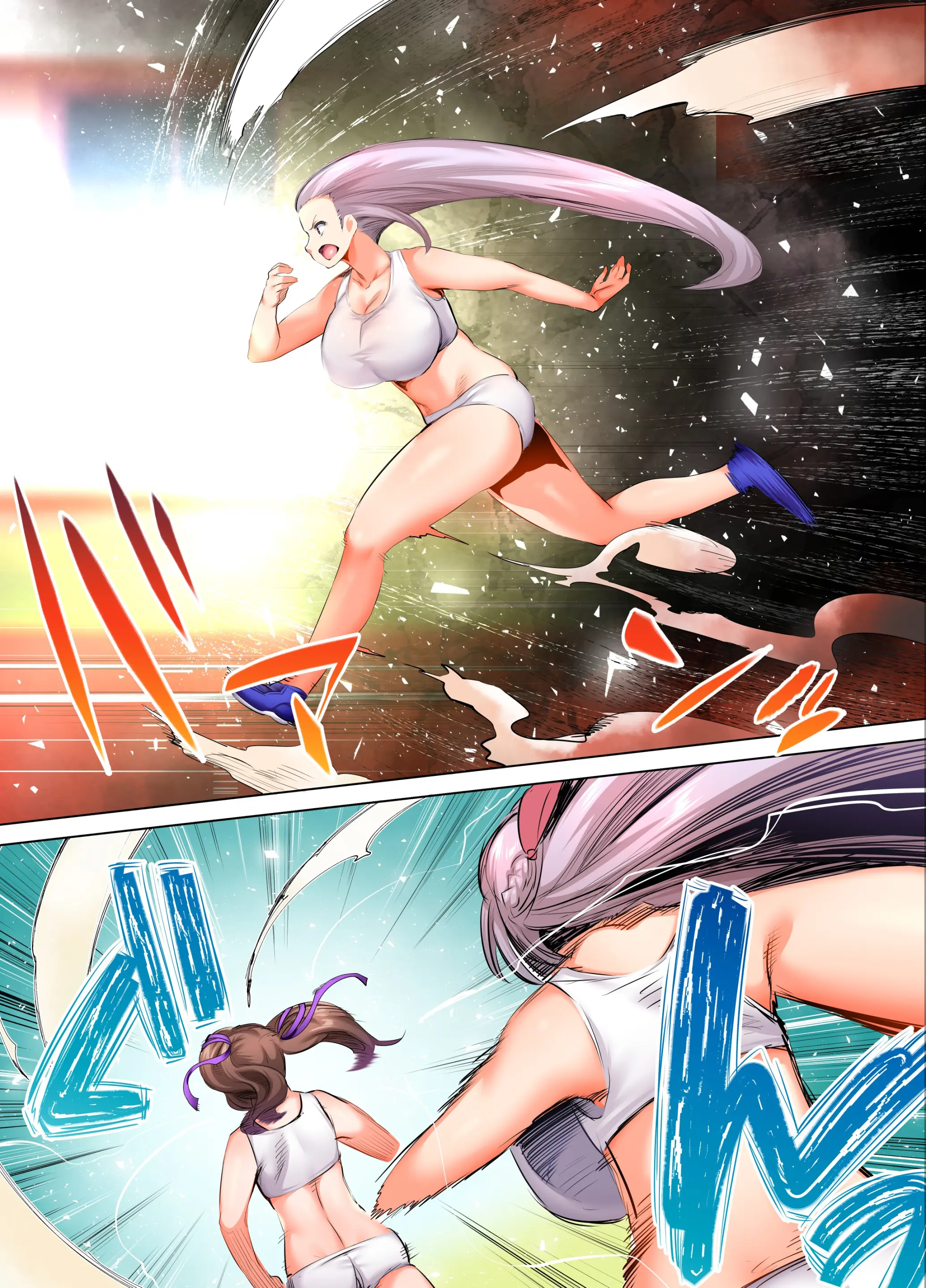 Rikujoubu Buchou To Fukubuchou Wa Ore No Nama Onaho!!! Tsuruyo Hen | 육상부 부장과 부부장은 나의 생 오나홀!!! 츠루요편
