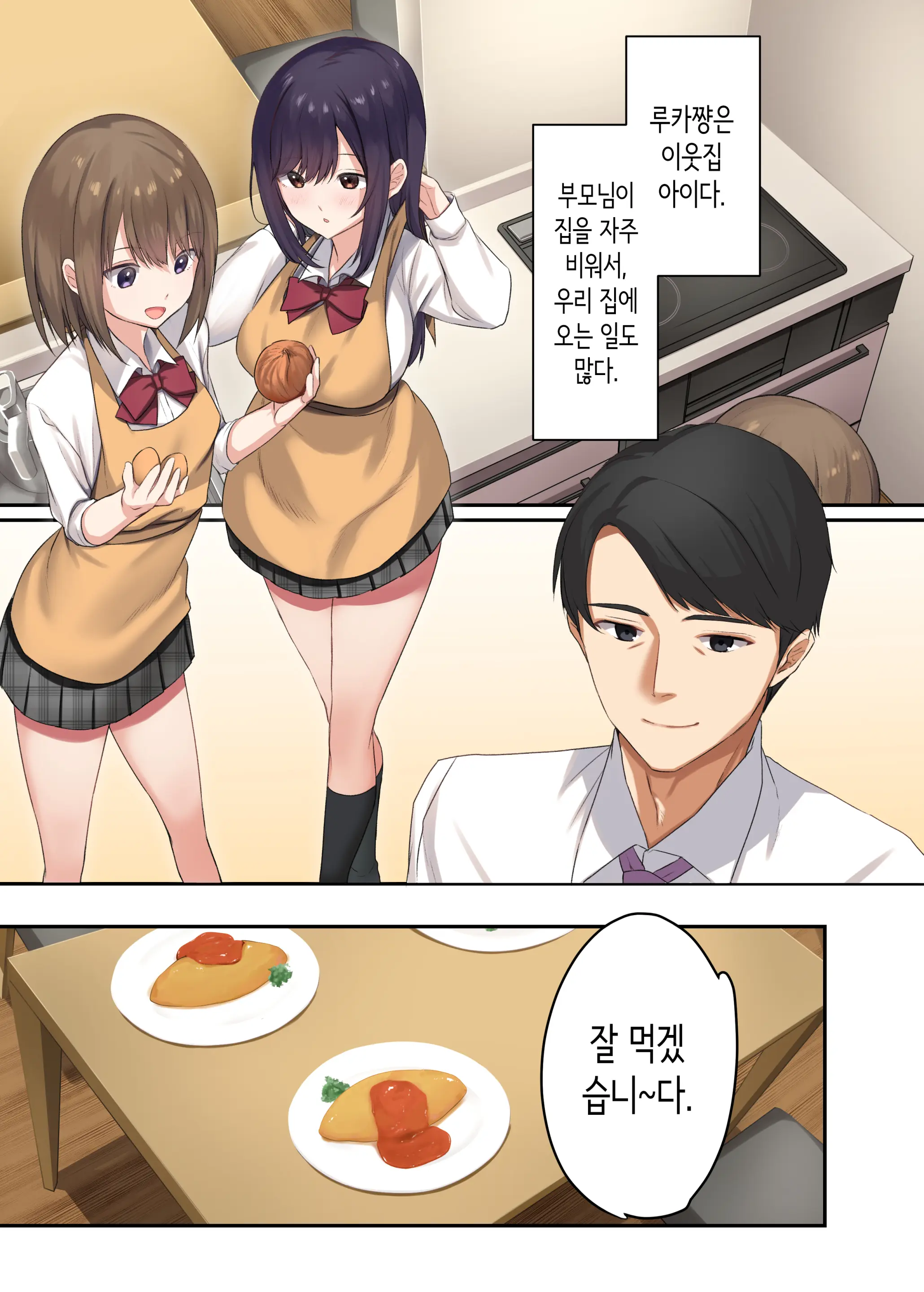 딸이 집을 비운 동안, 딸의 친구와 마구 질내사정 섹스했습니다.