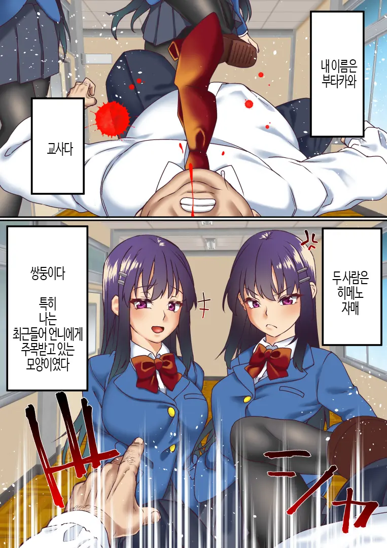 Namaiki Futago Reijou Saimin Appli De Chinpo Ochi | 건방진 쌍둥이 아가씨를 최면 앱으로 망가뜨리기