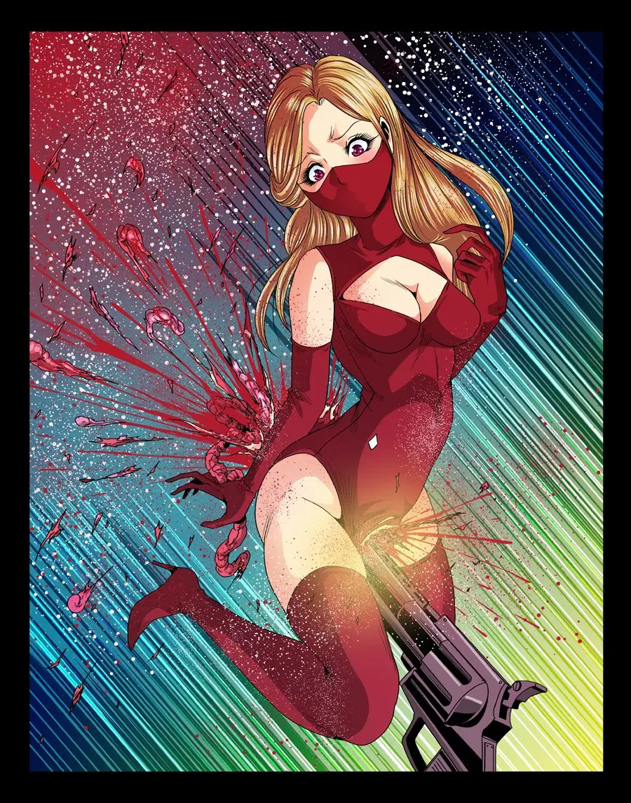 Aka Leotard Onna Sentouin Kikaijuukan | 붉은 레오타드 여전투원을 기계총간