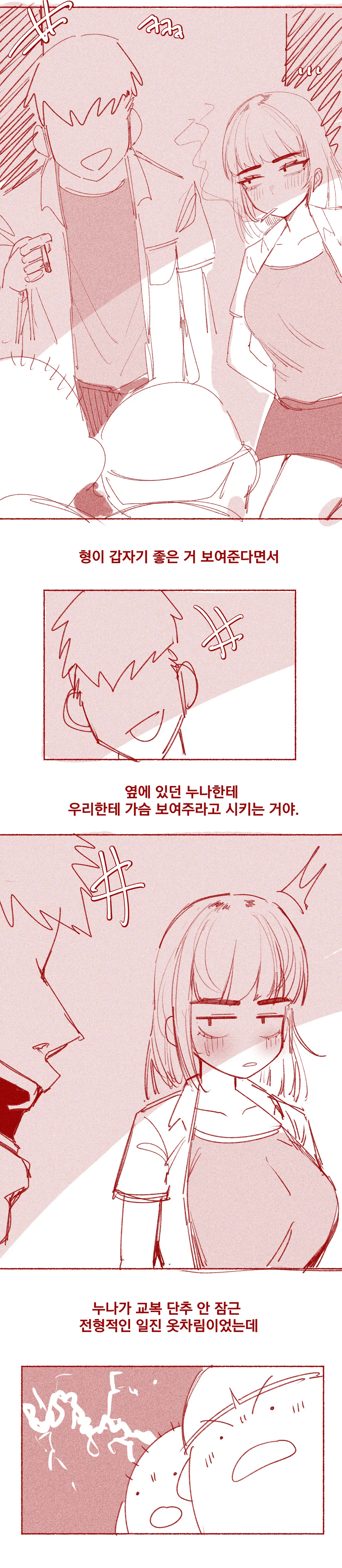 초딩 때 여고딩 누나 가슴 본