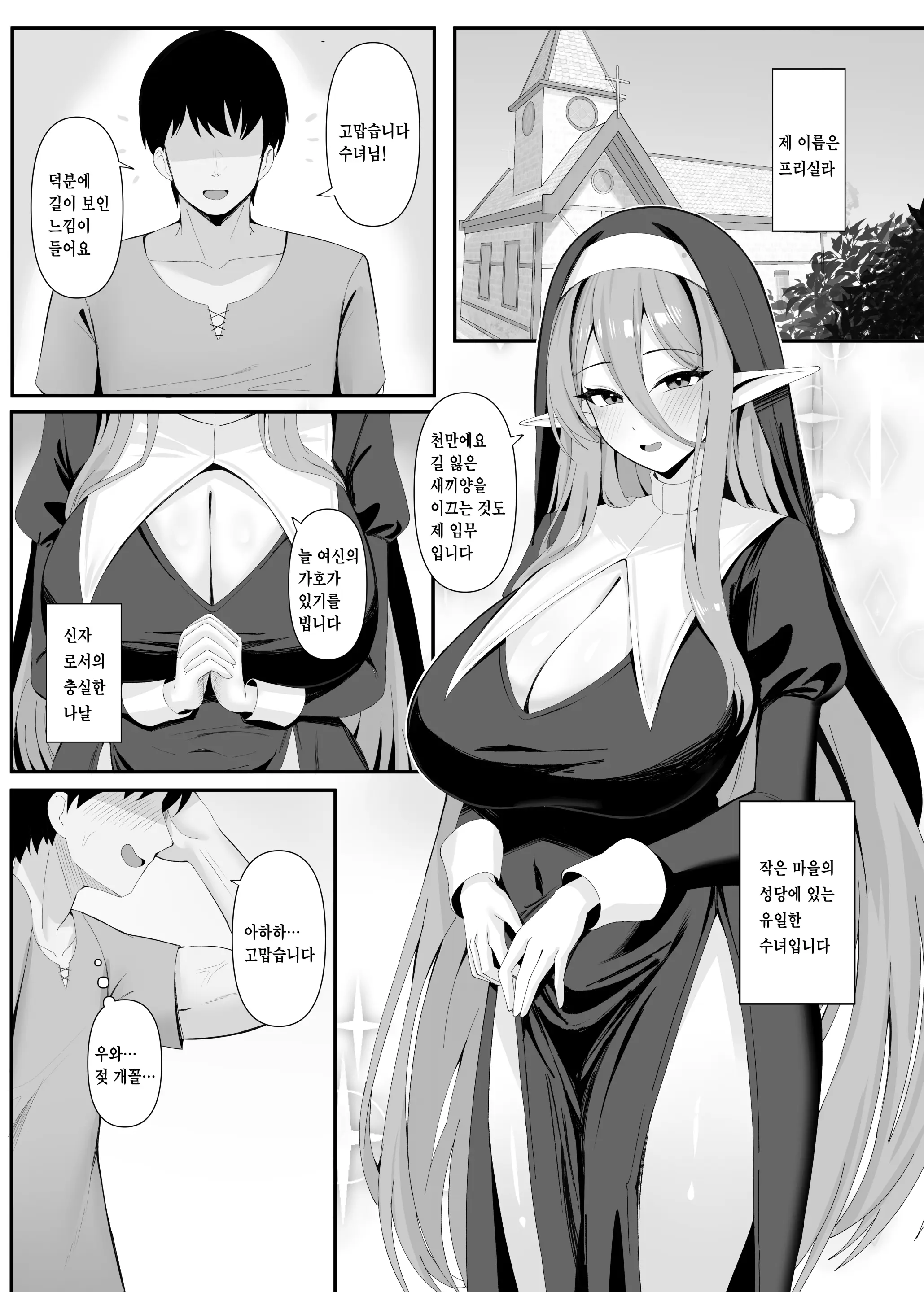 Hatsujouki No Elf Sister Wa Mainichi Joukachuu | 발정기의 엘프 수녀님은 매일 정화 중