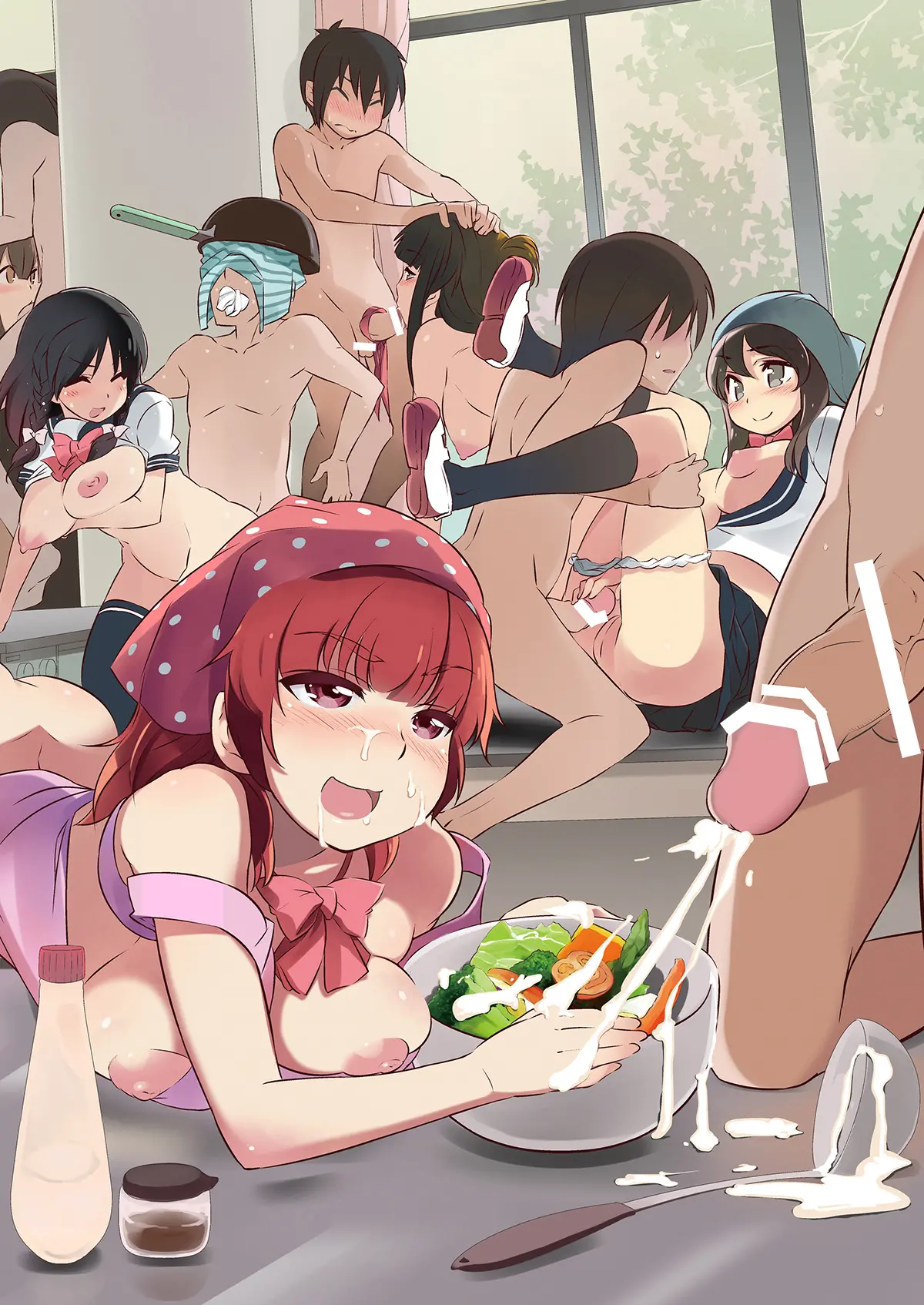 Seiyoku Ga Osaekirenakunatta Joshikousei To Seishori Dougu Ni Sareru Danshi Tachi