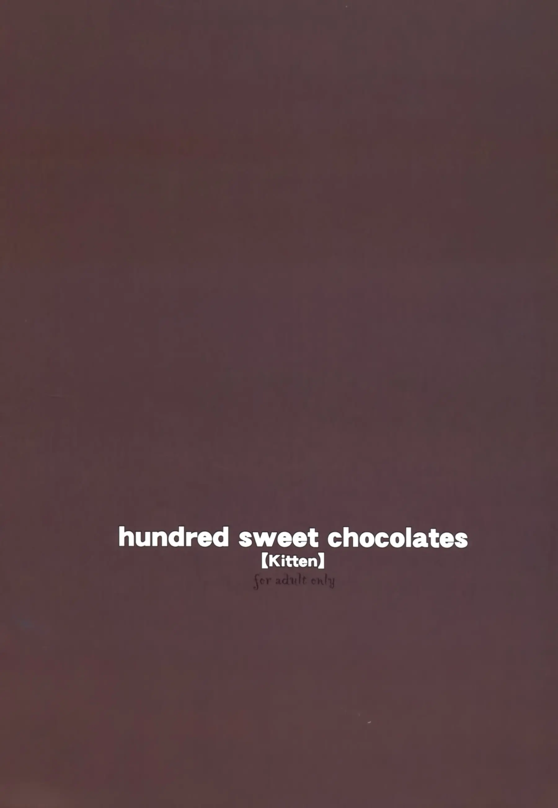Hundred Sweet Chocolates