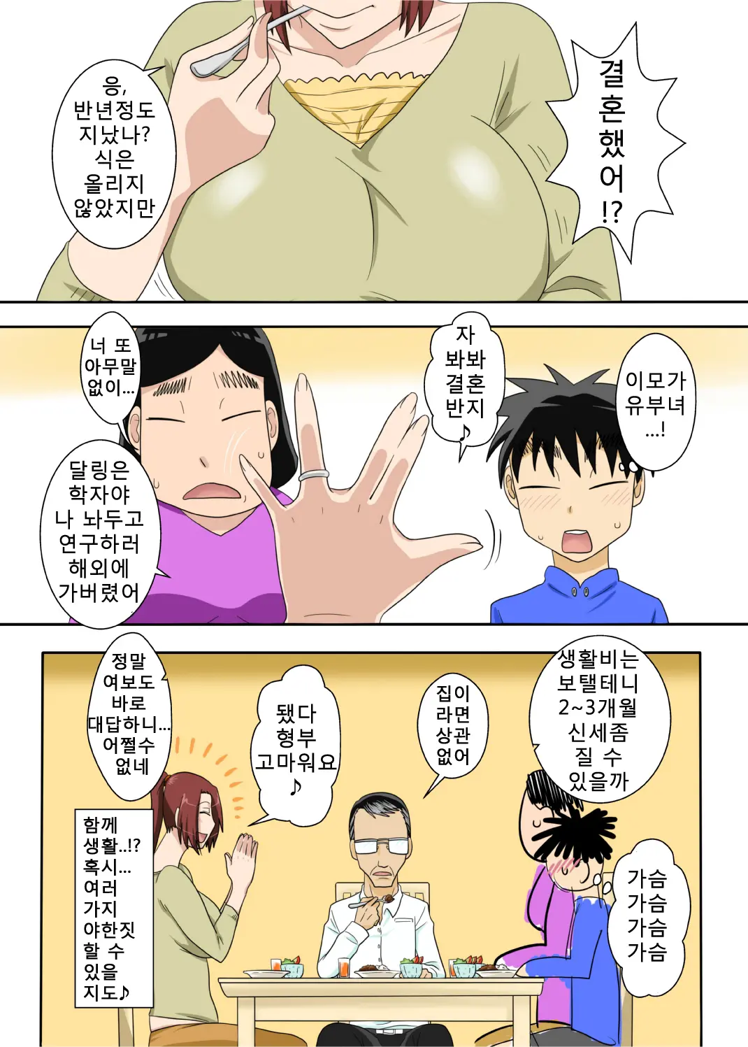 Muchi-Muchi Kyojo No Oba-Chan To Eroi Koto Suru Ze! | 쭉쭉빵빵 거유의 이모와 야한짓하자!