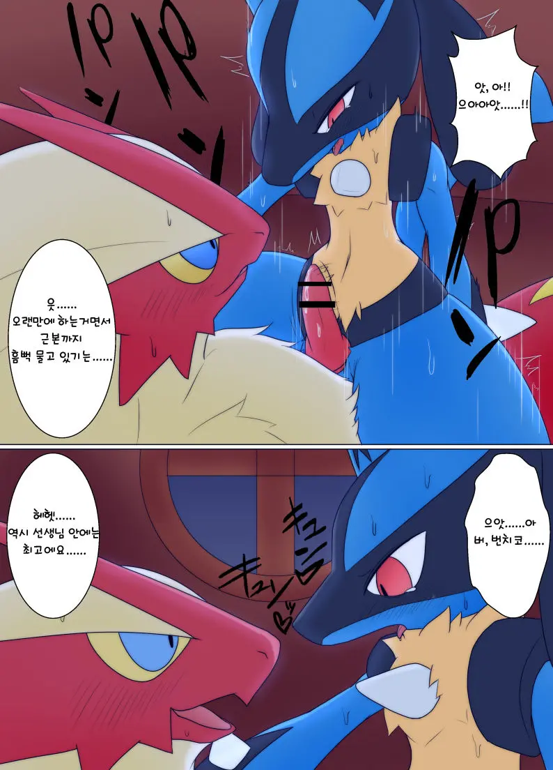 Bashaamo ♂ X Lucario ♂ Ero Manga