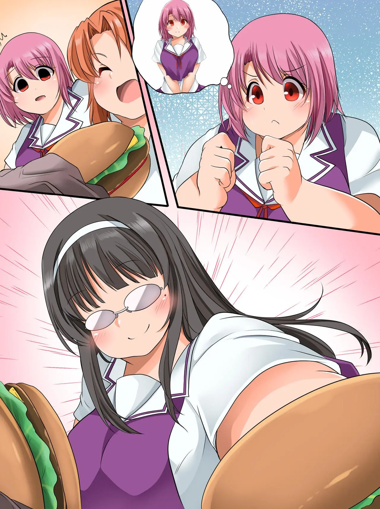 School Girls Weight Gain | 여고생 전학 비만화 만화