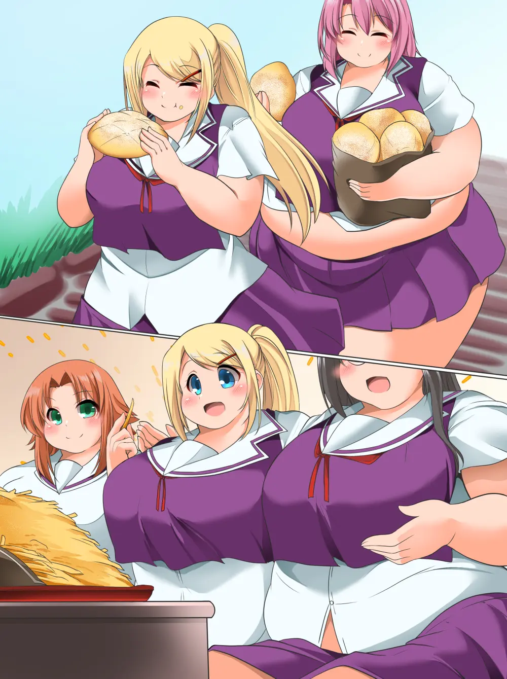 School Girls Weight Gain | 여고생 전학 비만화 만화