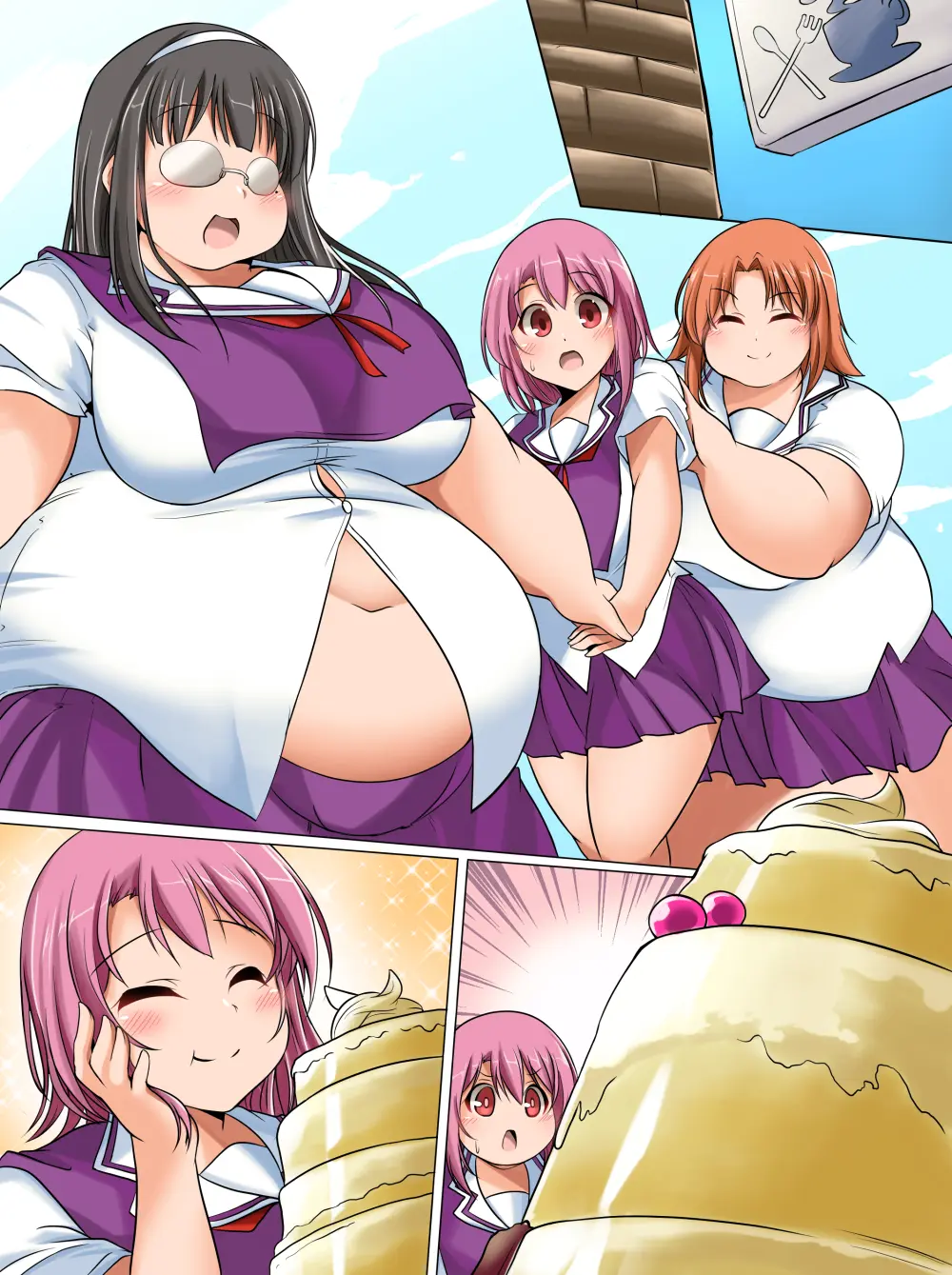 School Girls Weight Gain | 여고생 전학 비만화 만화