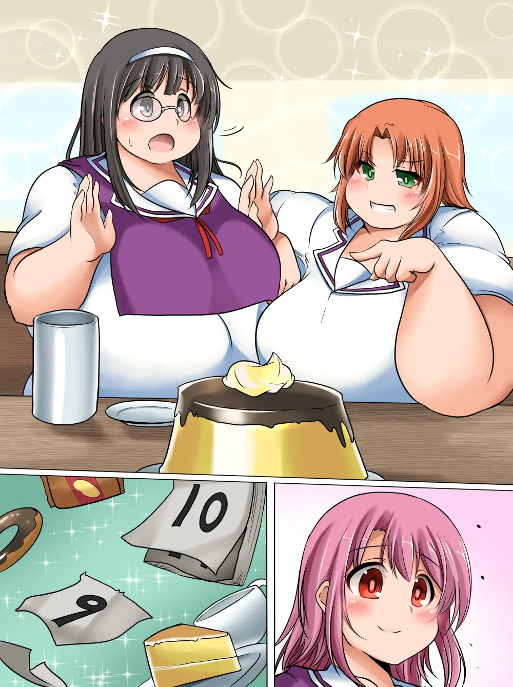 School Girls Weight Gain | 여고생 전학 비만화 만화