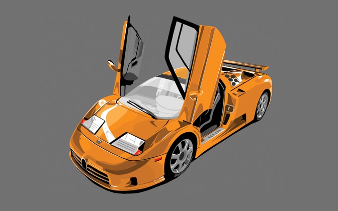 bugattieb110vectorart