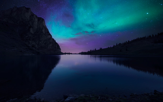 nightfallatlakeaurora