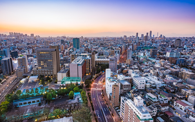 tokyoskylineatdusk