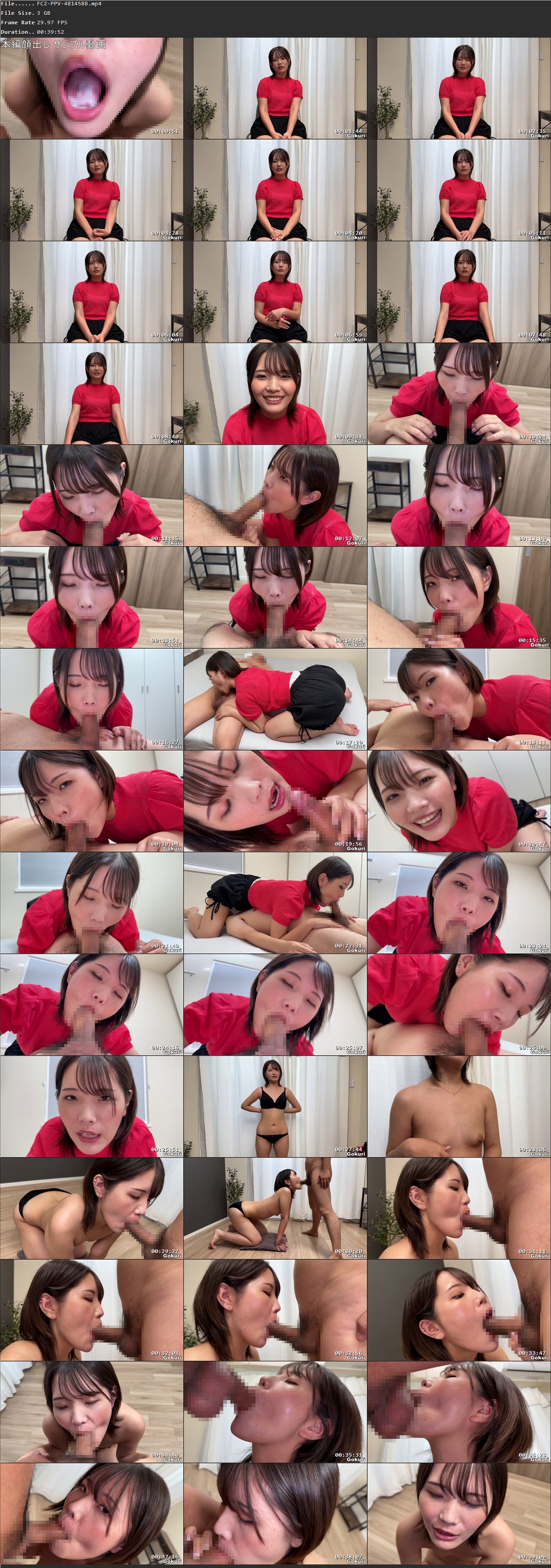 +++ FC2-PPV-4814588 【ごっくん5連発】手コキ射精なし！お口だけでザーメンをぶっこ抜くフェラチオ大好き変態女No.66【高画質4K】