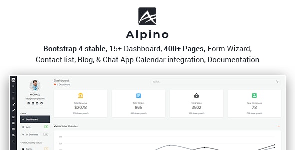 Alpino v1.0 - Bootstrap 4 Admin Dashboard Template