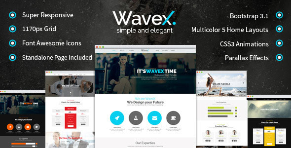 WaveX - One Page Parallax