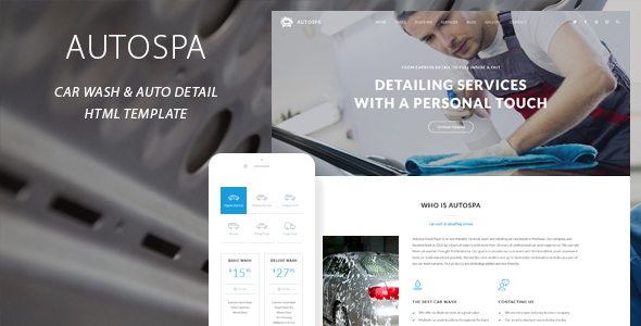Auto Spa - Car Wash Auto Detail Template