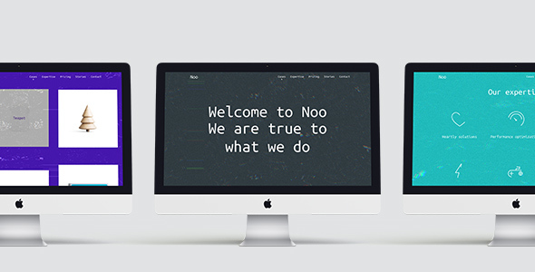 Noo – Glitchy Experimental One-Page Template