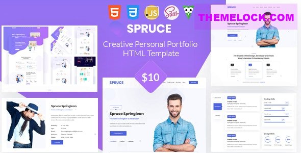 Spruce v1.0 - Personal Portfolio and vCard Template