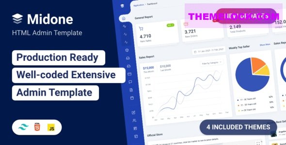 Midone v4.0.7 - HTML Admin Dashboard Template