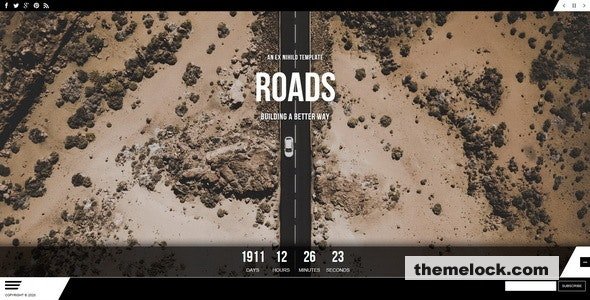 Roads - Responsive Coming Soon Page