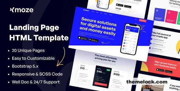 Xmoze - HTML Landing Page Template