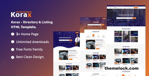 Korax - Directory & Listing HTML5 Template