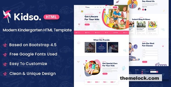 Kidso - Modern Kindergarten HTML Template