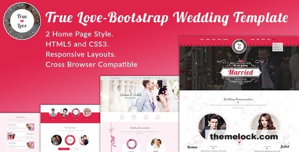 True Love - Bootstrap Wedding Template