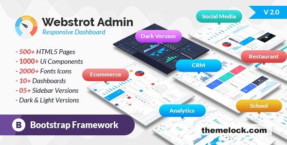 Webstrot Admin Panel - Responsive Bootstrap Dashboard Template