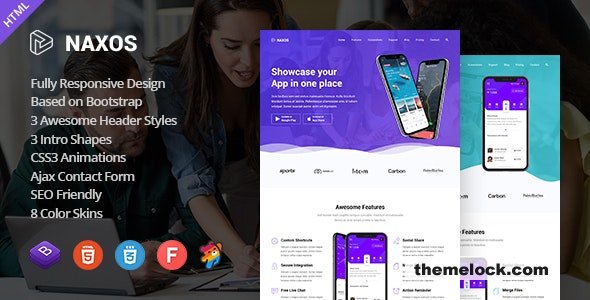 Naxos v1.8.0 - App Landing Page Template