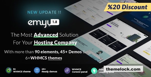 EMYUI v1.8 - Multipurpose Web Hosting with WHMCS Template