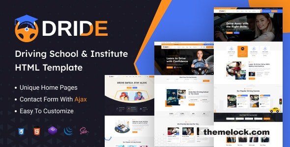 Dride - Driving School & Courses HTML Template