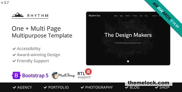 Rhythm v3.7.16 - Multipurpose One/Multi Page Template