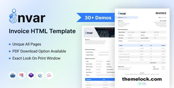 Invar – Invoice HTML Template
