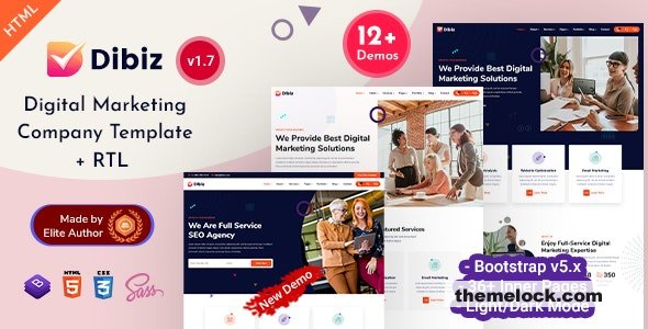 Dibiz v1.7 - SEO Digital Marketing & IT Company HTML Template
