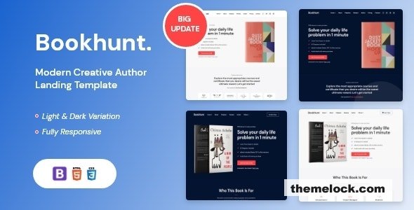 Bookhunt - Book Landing Template With RTL Version