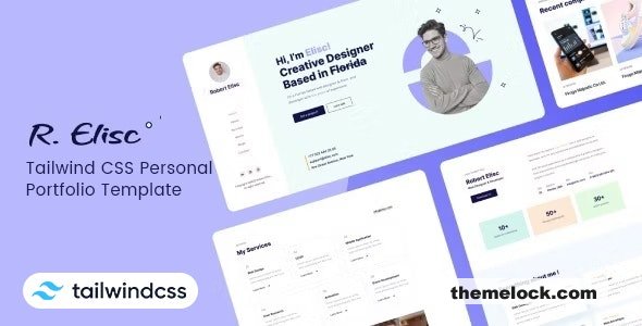 R.Elisc - Tailwind CSS Personal Portfolio Template