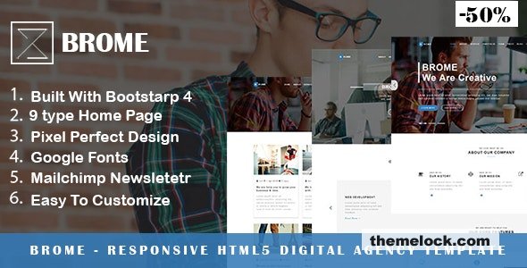 Brome - Responsive Html5 Digital Agency Template