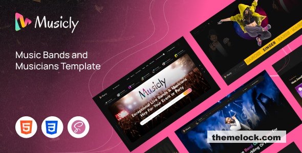 Musicly - Music Bands and Musicians HTML Template