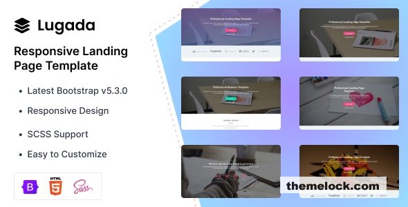 Lugada v2.0.0 - Responsive Landing Page Template