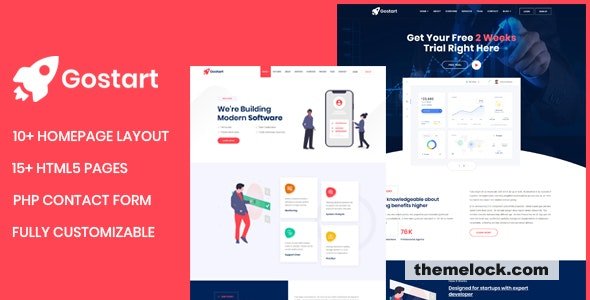 Gostart v2.0 - Startup Landing Page