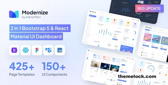 Modernize v7.0 - Bootstrap 5 & React MUI Admin Dashboard