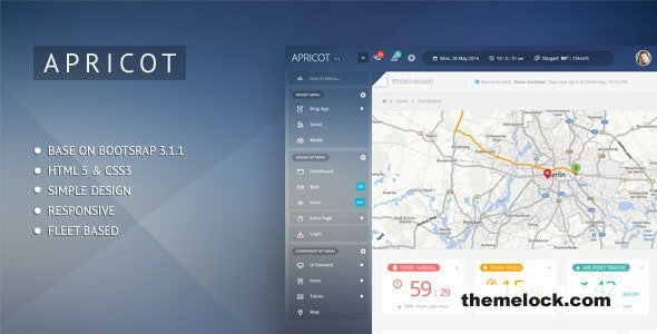 Apricot v1.3 - Navigation Admin Dashboard Template