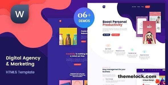 Wekala - Digital Agency & Marketing HTML5 Template